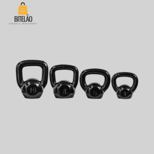 Kit Kettlebell Emborrachado Com Expositor